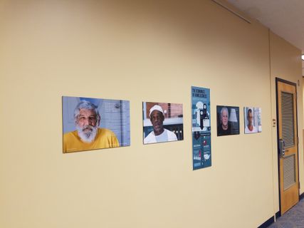 profile images of people on wall