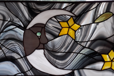 stained glass of moon
