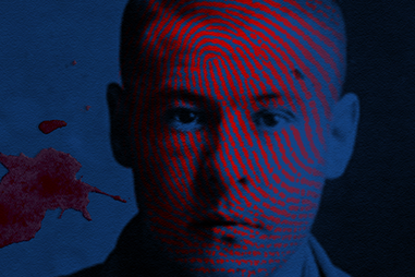 photo of man with thumbprint imposed