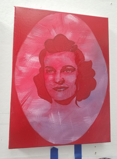 red painting of helen holt