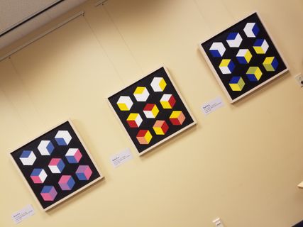 set of paintings with cubes